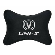 Подушка на подголовник автомобильная черная алькантара CHANGAN UNI-S Vital Technologies