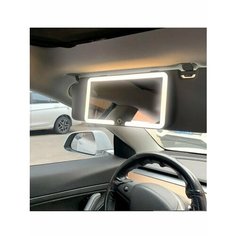 Зеркало автомобильное в салон на козырек с LED подсветкой Produshop
