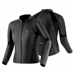Shima Женская мотоциклетная куртка из натуральной кожи Monaco 2.0 Black, размер XS