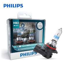 Philips Night Light Third Generation HB3/9005 Upgraded Car Bulb Halogen Lamp, 2-Pack, 150% Brighter, 3500K