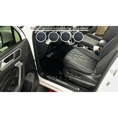 3D коврики из экокожи для Volkswagen Tiguan Long на 3 ряда (1 поколение рестайлинг 10.2020-н. в.) / 3Д коврики из экокожи для Фольксваген Тигуан Лонг на 3 ряда (1 поколение рестайлинг 10.2020-н. в.) Xmats