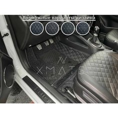 3D коврики из экокожи для Hyundai Solaris 1 RB (1 п-е, 2010 - 2017) / 3Д коврики из экокожи для Хендай Солярис 1 RB (1 п-е, 2010 - 2017) Xmats