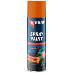 Аэрозольная KERRY Эмаль Spray Paint оранжевый, глянцевая, 405 мл