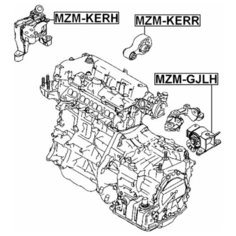 Подушка двигателя FEBEST MZM-KERR для Mazda 3 1
