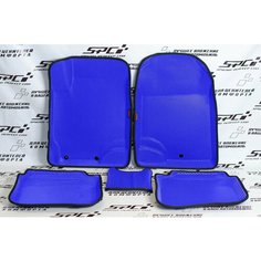 Автомобильные коврики ЕВА/EVA премиум 3D с пресс бортами Kia Rio III 2011 - 2017г, синие с черным кантом SPC