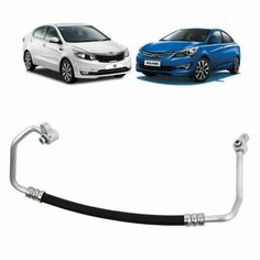 Трубка кондиционера для Hyundai Solaris, Kia Rio 3 / Хундай Солярис, Киа Рио 3 (2010-2017) 977624L000 SAT