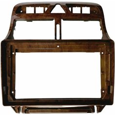 Рамка и проводка Android магнитолы PEUGEOT 307 2002-2011 (цвет красное дерево) 9 дюймов Topway