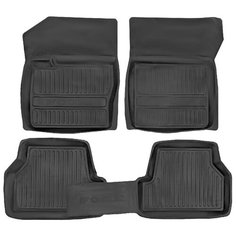 Коврики в салон для Ford Focus II (2008-2011), резина, с перемычкой, 4 шт. Nor Plast