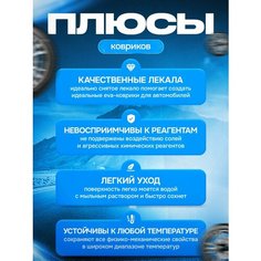 Передние эва ева eva коврики с бортами Лада Веста Lada Vesta 2015 - 2025 / Vesta SW Cross, Sport, NG Нет бренда