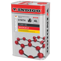 Синтетическое моторное масло WINDIGO MAGNUM 4T SYNTH 10W-40, 4 л