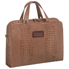 Сумка тоут BRIALDI, фактура под рептилию, croco cappuccino