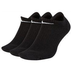Носки NIKE EVERY DAY CUSHION NO-SHOW 3 PAIR SOCKS, размер L, черный/белый