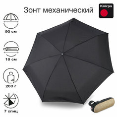 Мини-зонт Knirps, черный, золотой
