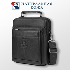 Сумка планшет Fuzhiniao, фактура зернистая, черный