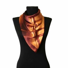 Платок Roby Foulards для женщин,90х90 см, оранжевый