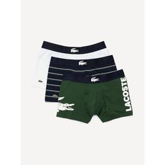 Трусы LACOSTE, комплект из 3 шт., размер M, мультиколор