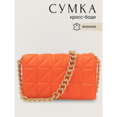 Сумка клатч , фактура стеганая, оранжевый Modaton