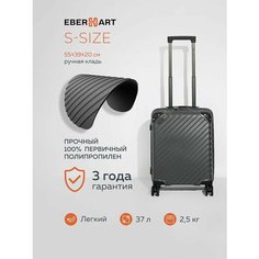 Чемодан Eberhart, 37 л, размер S, серый