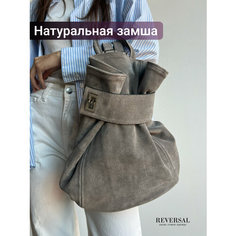 Рюкзак торба Reversal, фактура бархатистая, серый