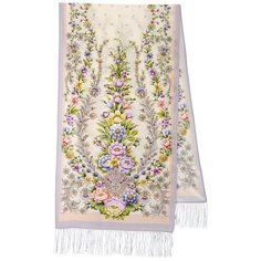 Шарф Павловопосадская платочная мануфактура для женщин,190х50 см, one size, бежевый