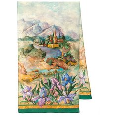 Шарф Павловопосадская платочная мануфактура для женщин,150х43 см, one size, бежевый