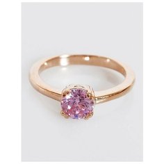 Кольцо Lotus Jewelry, фианит, размер 18, розовый
