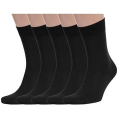 Носки RuSocks, комплект, 5 пар, размер 31 (46-47), черный