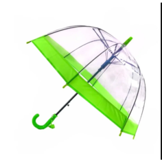 Зонт-трость GALAXY OF UMBRELLAS, прозрачный/зеленый