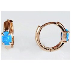 Серьги Lotus Jewelry, опал, синий