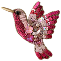 Брошь Your_beautiful_brooch, хрусталь, стекло, кристаллы Preciosa, розовый