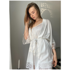 Халат для кормящих мам Immortelle, размер L-XL, белый