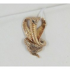 Подвеска, красное золото, 585 проба, фианит, размер 2.6 см. Best Gold