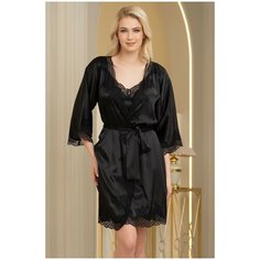 Халат MIA-AMORE, размер 2XL/3XL, черный