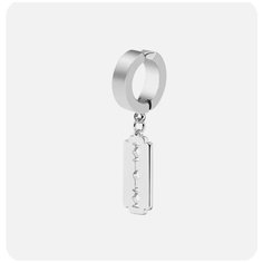 Серьги клипсы GH, серебряный