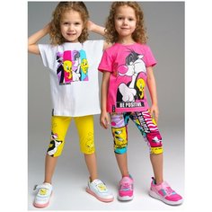 Брюки playToday, размер 98, розовый