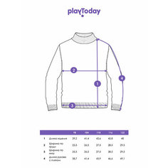 Водолазка playToday, размер 122, фуксия