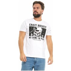 Футболка Atributika & Club Crazy Hockey, размер XXL, белый