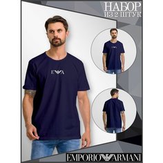 Футболка EMPORIO ARMANI Мужские футболки Emporio Armani, 2 шт., размер XL, cиний