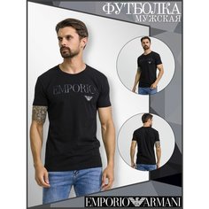 Футболка EMPORIO ARMANI, размер M, черный