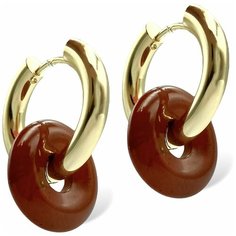 Серьги-трансформеры Soti, яшма, размер 30 мм, красный