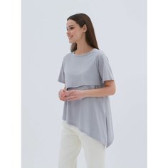 Футболка для кормящих мам Proud Mom, размер L, светло-серый