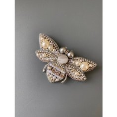 Брошь Your_beautiful_brooch, хрусталь, стекло, бисер, жемчуг имитация, кристаллы Preciosa, стразы