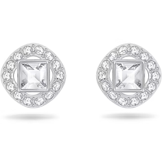 Серьги пусеты SWAROVSKI, кристаллы Swarovski, серебряный