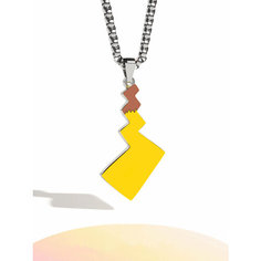Колье Caroline Jewelry, эмаль, серебряный, коричневый, желтый