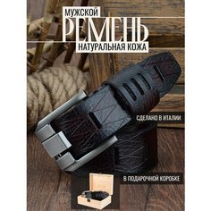 Ремень Giovanni DiMarco для мужчин, размер 125, черный