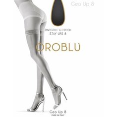 Чулки Oroblu Geo Up, 8 den, размер 1/2, black