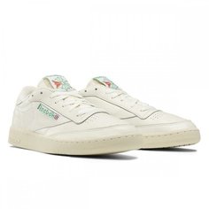 Кеды Reebok Club C 85, размер 10,5 US, белый-зеленый