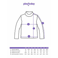 Водолазка playToday, размер 128, розовый