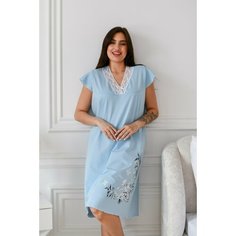 Сорочка BUY-TEX.RU ночнушка женская, размер 48, голубой