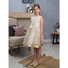 Платье LINOY KIDS, размер 3-4 года, золотистый